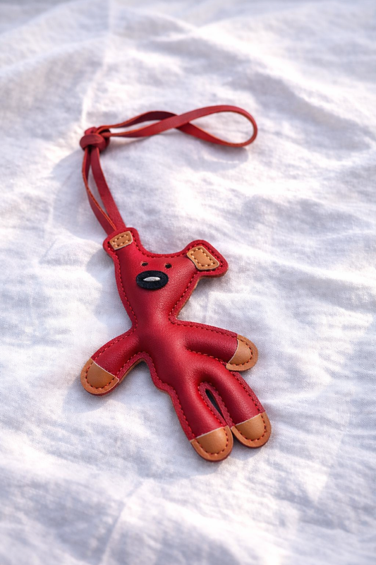 Roter Bär Bag Charm | Taschenanhänger